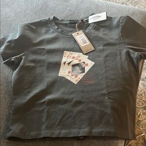 Women’s Baby Graphic Tee in Off-Black